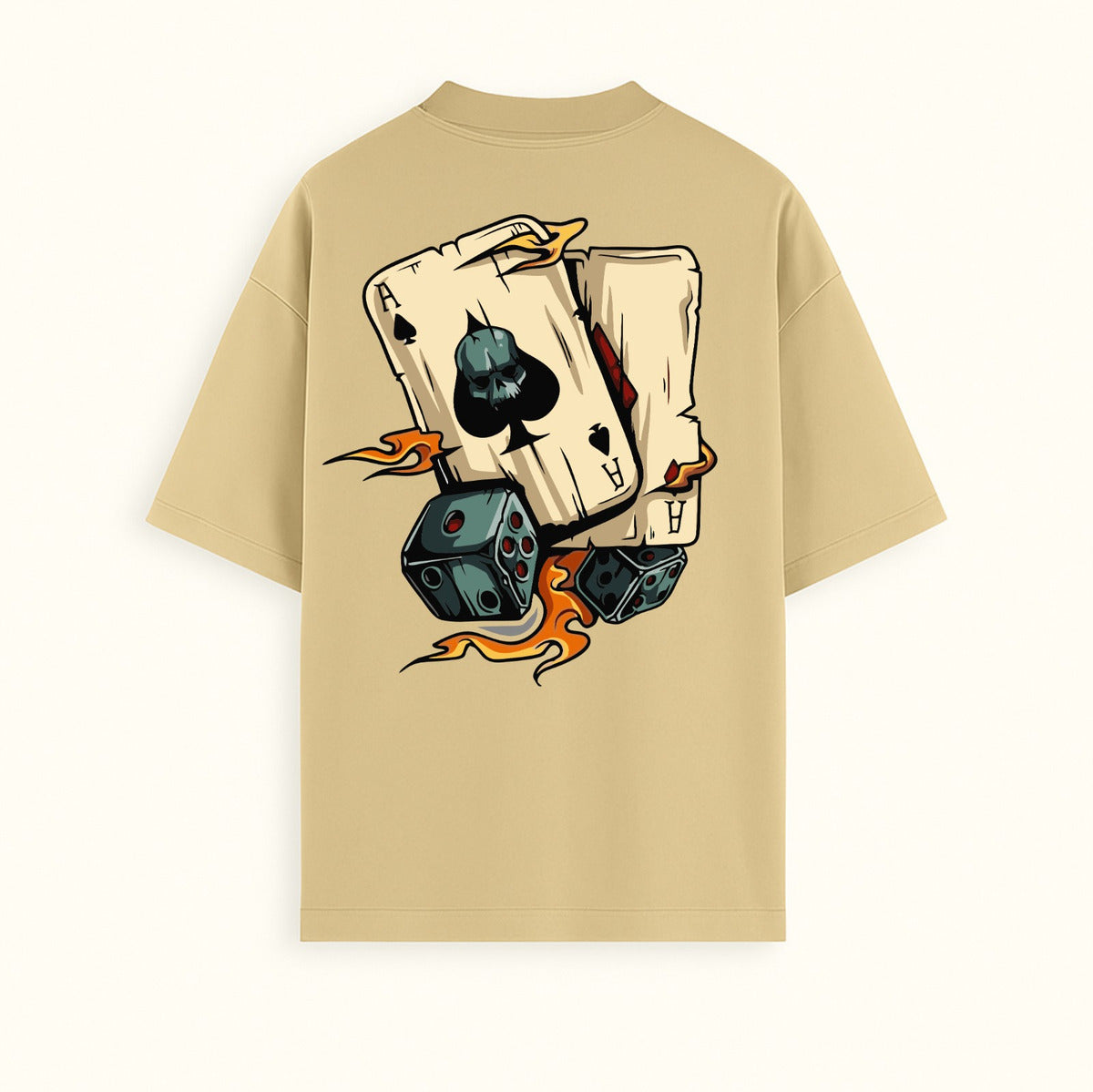 Camisa Camiseta Oversized Streetwear Estampada Baralho
