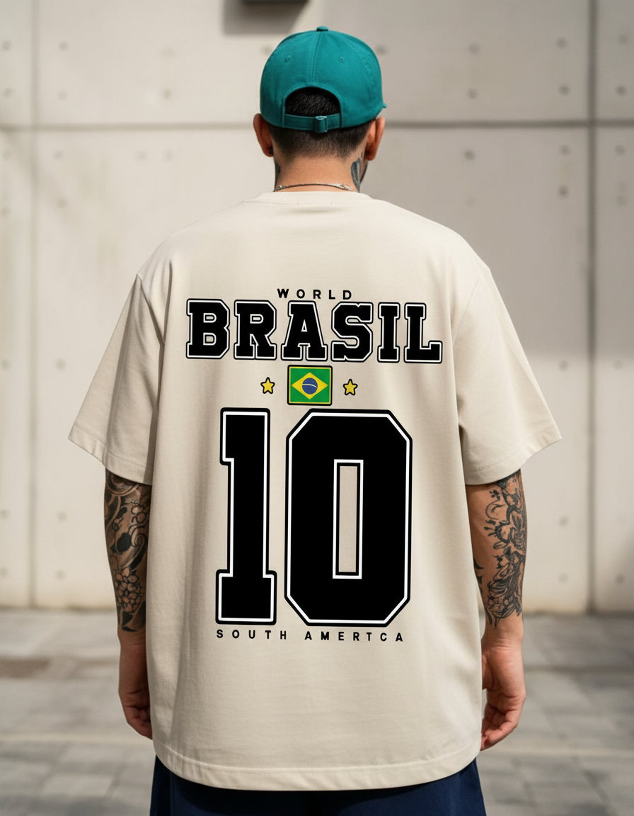 Camisa Camiseta Oversized Streetwear Estampada Brasil 10