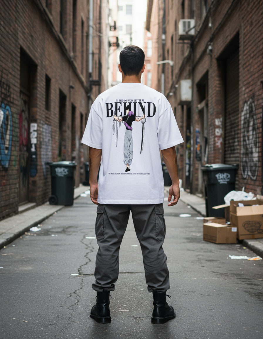 Camisa Camiseta Oversized Streetwear Estampada Behind