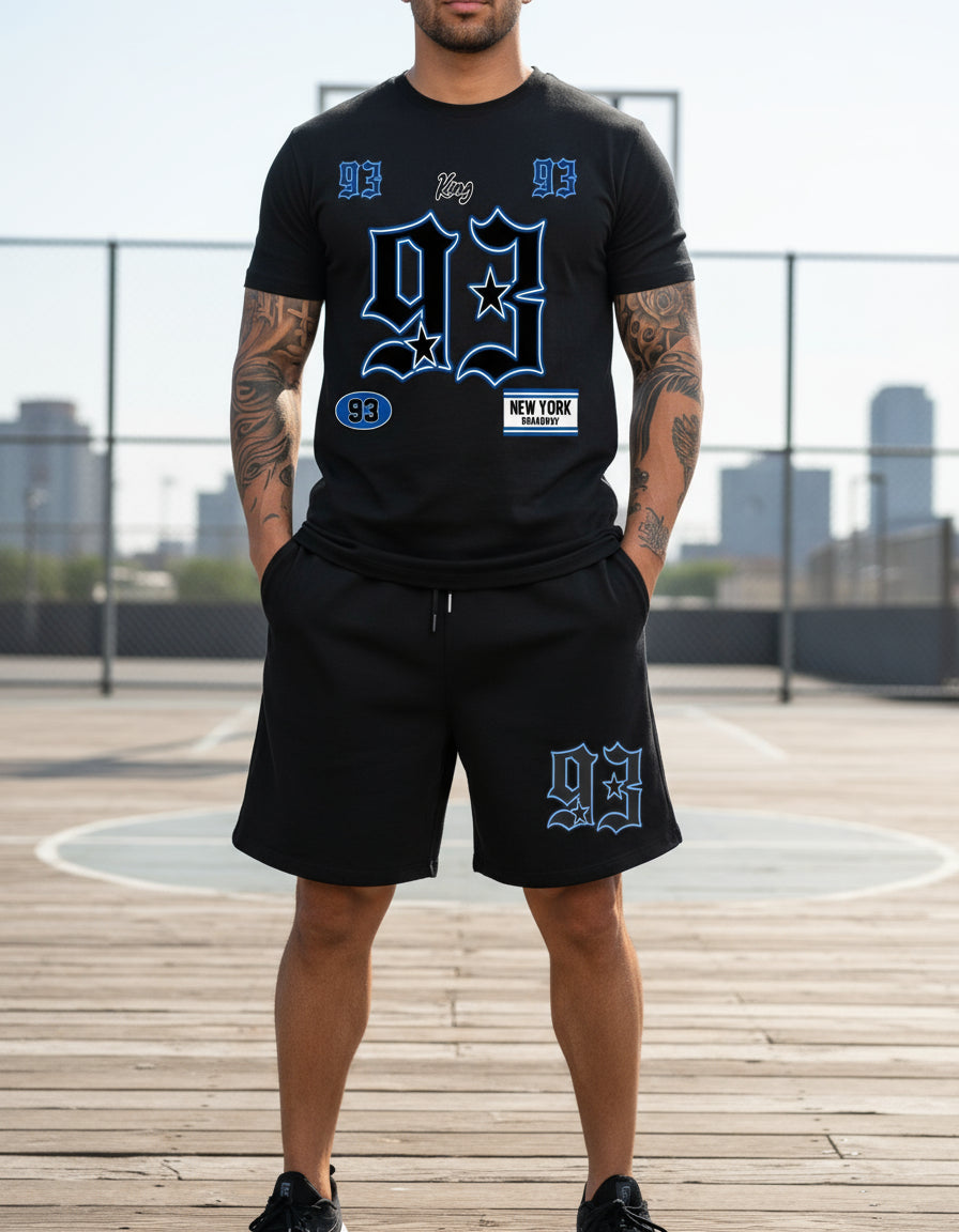 Kit Camiseta T-shirt + Bermuda  Moletom King 93