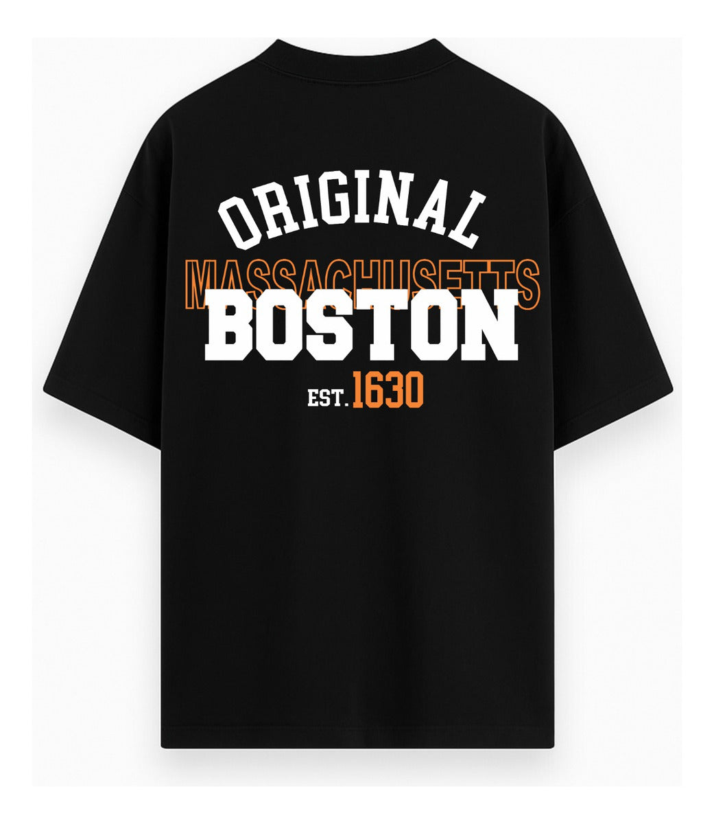 Camisa Camiseta Oversized Streetwear Estampada Boston