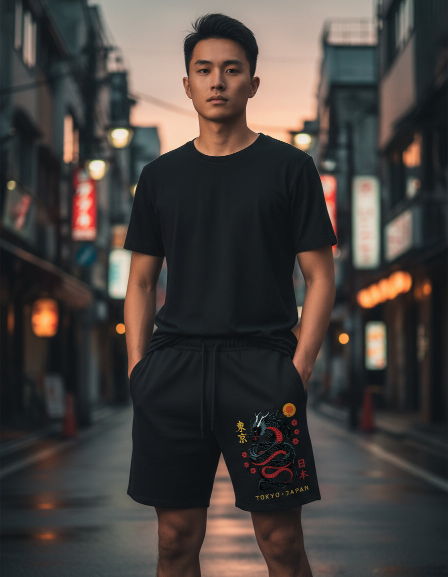 Bermuda Luken Moletom Fio A Fio 41 Dragão