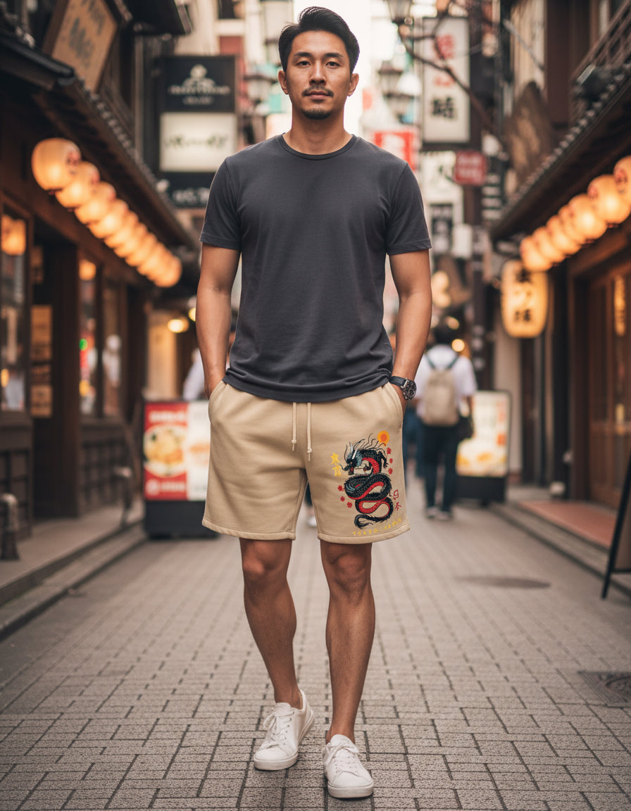 Bermuda Luken Moletom Fio A Fio 41 Dragão