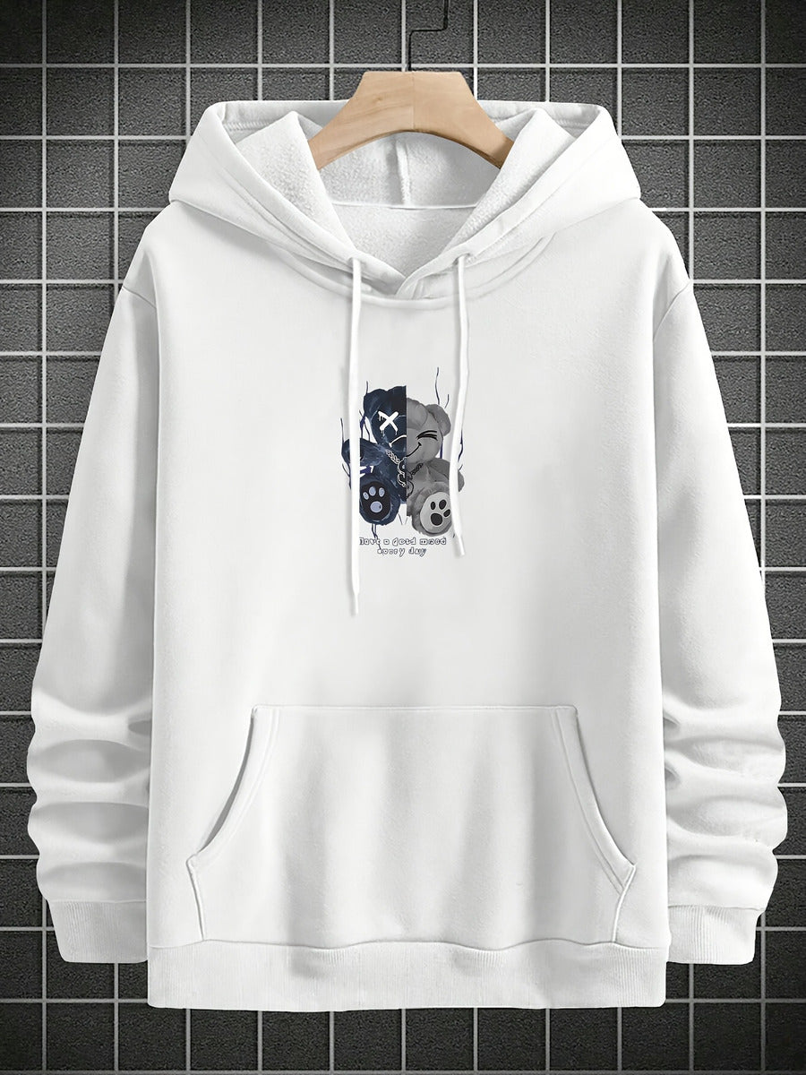 1pc Moletom Masculino Casual De Poliéster Com Leve