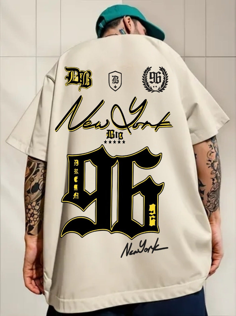 Camisa Camiseta Oversized Streetwear Estampada New York 96