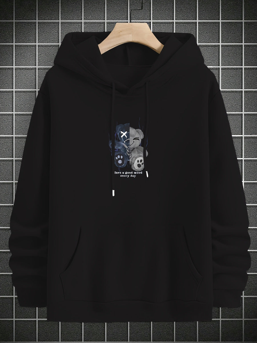 1pc Moletom Masculino Casual De Poliéster Com Leve