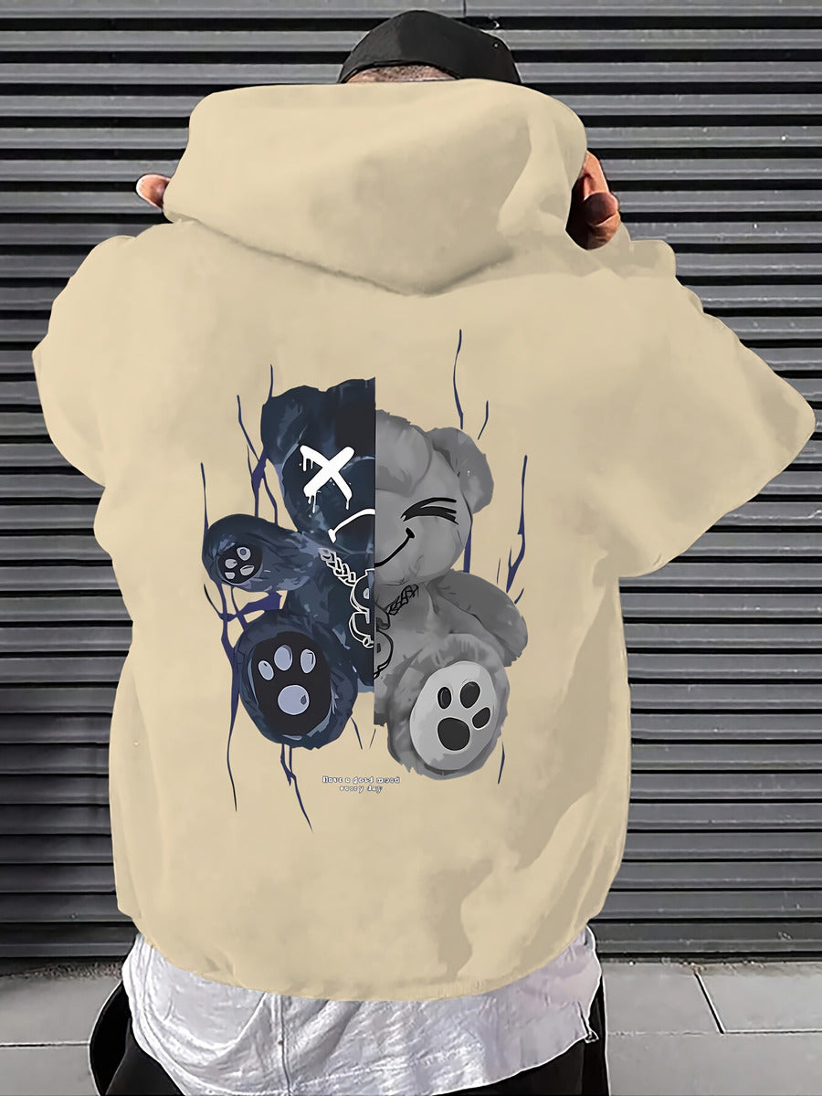 1pc Moletom Masculino Casual De Poliéster Com Leve