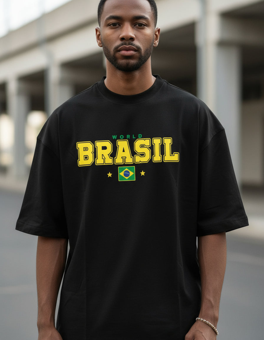 Camisa Camiseta Oversized Streetwear Estampada Brasil 10