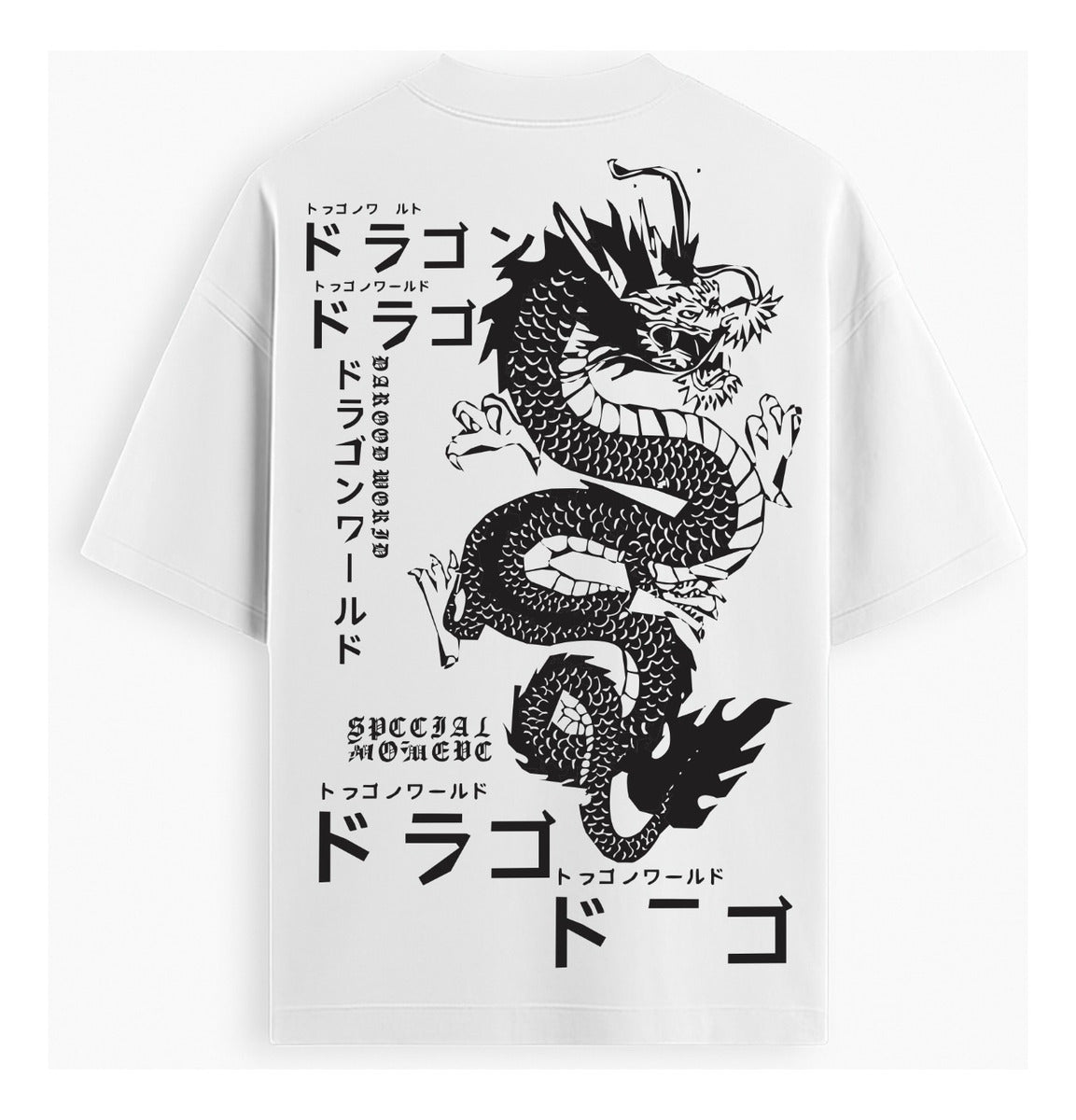 Camisa Camiseta Oversized Streetwear Estampada Dragão