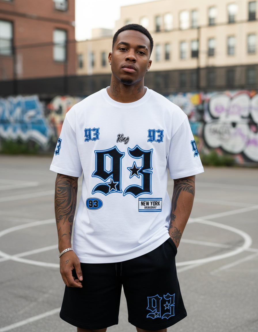 Kit Camiseta T-shirt + Bermuda  Moletom King 93