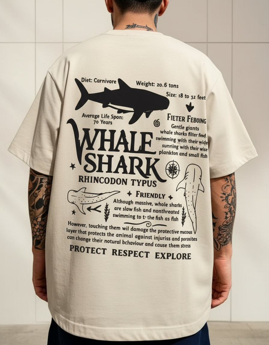 Camisa Camiseta Oversized Streetwear Estampada Whale Shark